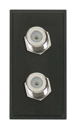 MM406BK  New Media Twin Female Satellite Module (F to F)